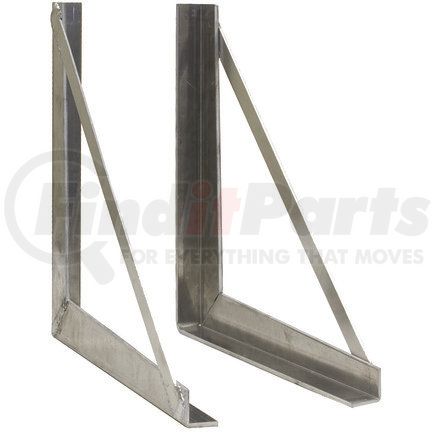 1701030 by BUYERS PRODUCTS - Truck Tool Box - Welded Aluminum Truck Tool Box Brackets, 18 x 18 in.