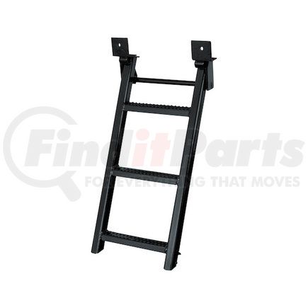 RS3 by BUYERS PRODUCTS - Truck Steps - 3-Rung, Black, Retractable, with Nonslip Tread - 17.38 x 35 Inch