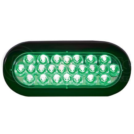 SL66GO by BUYERS PRODUCTS - Strobe Light - 6inches Green, Oval Recessed LED Strobe Light with Quad Flash