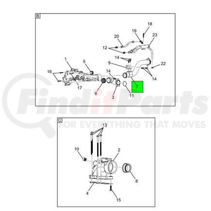 7095291C94 by NAVISTAR - Exhaust Gas Recirculation (EGR) Tube - Assembly, Supply