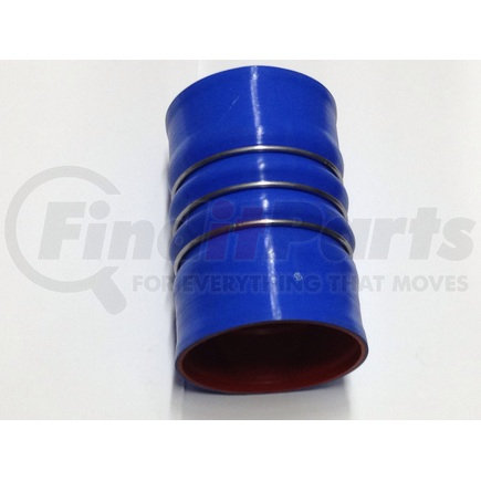 4073-0002 by FLEXFAB - Intercooler Hose - Charge Air Connector (CAC), Cold Side, Blue, 4-Ply, Heavy Wall, 3.5" ID, 3.73" OD, 6" Overall Length, Heavy Duty Silicone Coated, Meta-Aramid Fabric, with Heavy Duty Stainless Steel Pressure Retention Rings