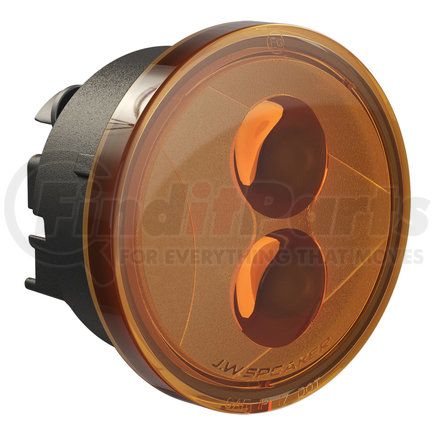 0346483 by J.W. SPEAKER - 12V DOT/ECE LED Round Turn Signals with Amber Lens - 2 Light Kit