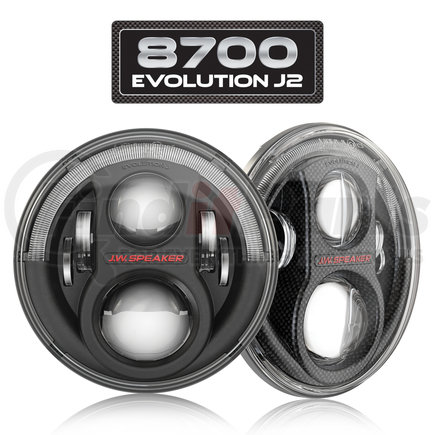 0553973 by J.W. SPEAKER - 12V DOT LED High & Low Beam Headlights with Carbon Fiber Bezel - 2 Light Kit