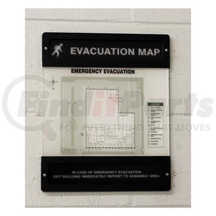 47890 by JJ KELLER - Evacuation Map Unassembled - Plastic, 17" x 11" Insert