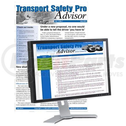 20748 by JJ KELLER - Transport Safety Pro Advisor - Print, 1-Yr. Subscription