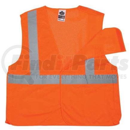 JJ Keller 28798 GloWear Type R Class 2 Breakaway Safety Vest - Lime, 4X-Large/5X-Large
