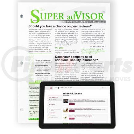 22559 by JJ KELLER - The SUPER adVISOR: Real World Solutions for Employee Management and Supervisor Success - Print, 1-Yr. Subscription
