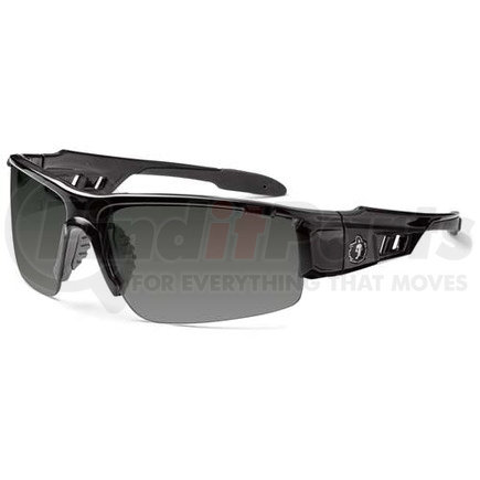 JJ Keller 48723 Ergodyne Skullerz Dagr Black Frame Safety Glasses - Black Frame, Polarized Smoke Lens