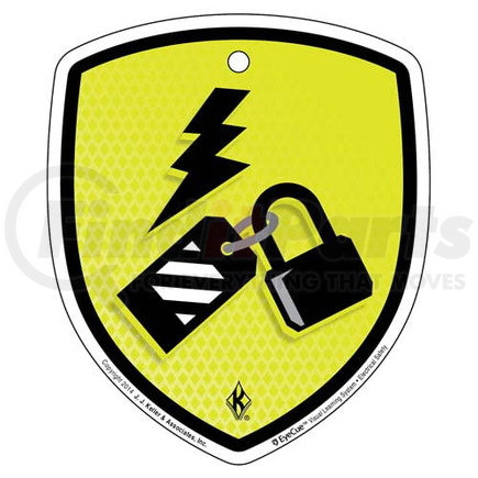 JJ Keller 43578 EyeCue Tags - Electrical Safety Lockout/Tagout Needed Reminder - Stickers, 8" x 9" (5-Pack)