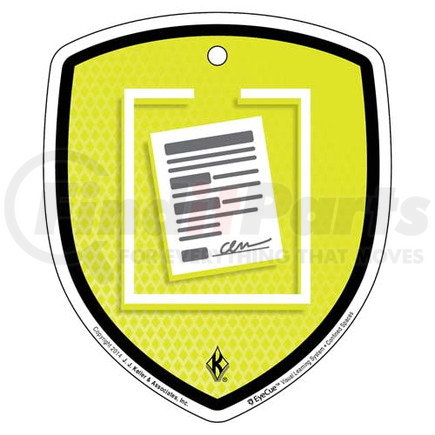 43586 by JJ KELLER - EyeCue Tags - Confined Spaces Entry Permit Needed Reminder - Stickers, 8" x 9" (5-Pack)