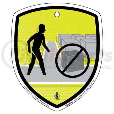 JJ Keller 43353 EyeCue Tags - Slips, Trips & Falls Housekeeping Reminder - Window Clings, 4" x 5" (5-Pack)