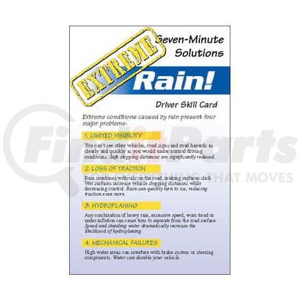 JJ Keller 5660 Extreme 7-Minute Solutions I: Rain! - Skill Cards - Rain - Skill Cards
