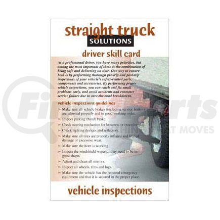 6817 by JJ KELLER - Straight Truck Solutions - Vehicle Inspections - Skill Cards - Vehicle Inspections - Skill Cards