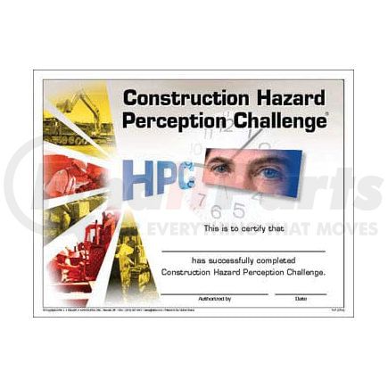 8782 by JJ KELLER - Construction Hazard Perception Challenge - Certificate of Completion - Certificate of Completion