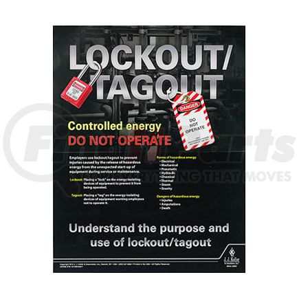 40487 by JJ KELLER - Lockout/Tagout: Put a Lock on Hazardous Energy - Awareness Poster - Spanish Awareness Poster