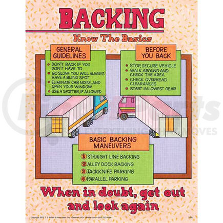 JJ Keller 7095 Backing Training Program - Awareness Poster (Maneuvers) - Awareness Poster - Maneuvers
