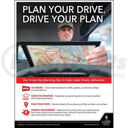 50815 by JJ KELLER - Plan Your Drive - Motor Carrier Safety Poster - "Plan Your Drive. Drive Your Plan"