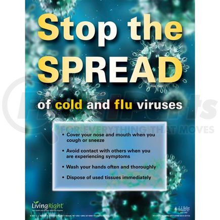 18049 by JJ KELLER - Cold & Flu Prevention - Health & Wellness Awareness Poster - "Stop the Spread" - "Stop the Spread"