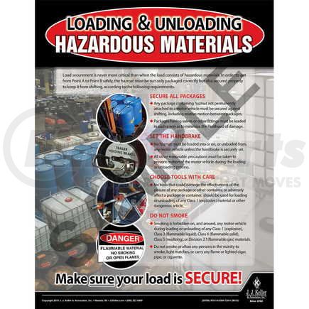 39709 by JJ KELLER - Hazardous Materials - Hazmat Transportation Poster - "Loading & Unloading Hazardous Materials"