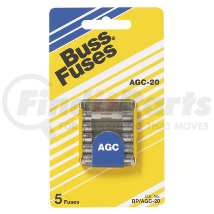 BP/AGC20 by BUSSMANN FUSES - 1/4in X 1 1/4in Glass Fus