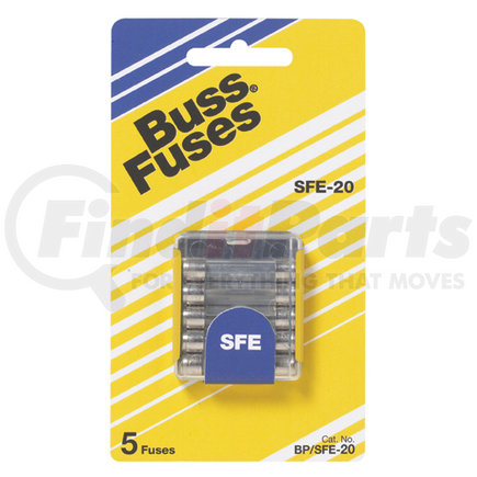 BP/SFE20 by BUSSMANN FUSES - Fast Act Glass Tube Fuse