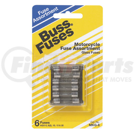 MKG6 by BUSSMANN FUSES - Motorcycle Glass Asst.