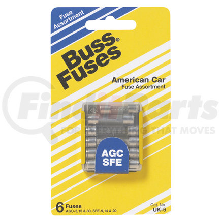 UK6 by BUSSMANN FUSES - American Glass Asst.