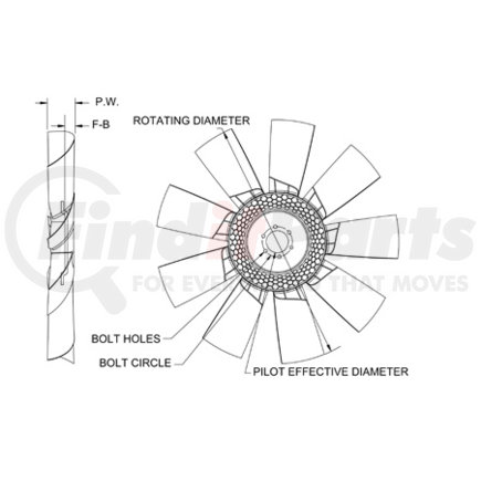 991762253 by HORTON - HS9 - 9 Blade Nylon Fan