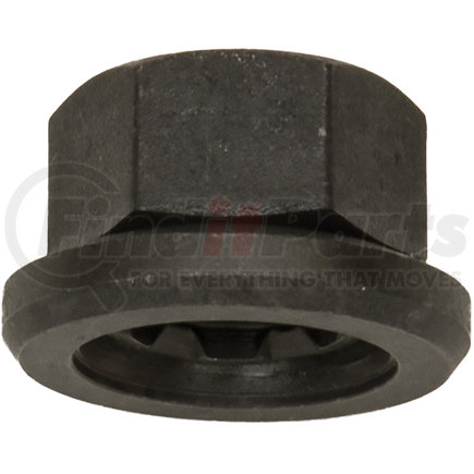 39946 by HALTEC - Flange Nut - 2 Piece, for Aluminum Wheels, Black, Grade 8, 5/8" - 18 Inner Thread, 1 1/16" Hex Size, 13/16" Height