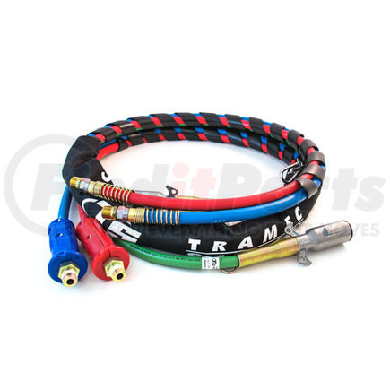 451181 by TRAMEC SLOAN - 3-In-1 Wrap, 15', Nyl Dura Grip, ABS, Zinc, Straight, Red/Blue Hose