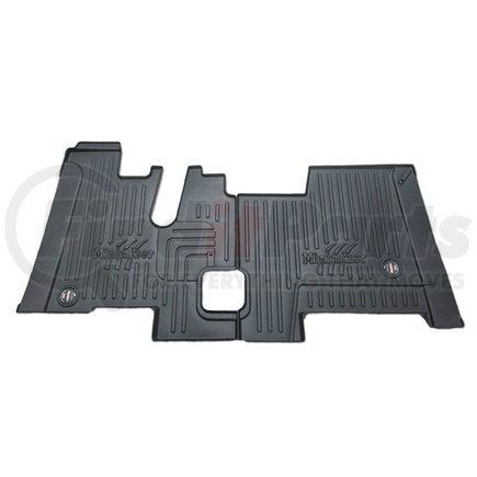 100889 by MINIMIZER - Floor Mats - Black, 2 Piece, Front Row, For Kenworth