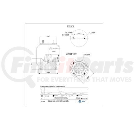 39082KPP by AIRTECH AIR SPRINGS - 131352 - Air Spring, Plastic Base/Type