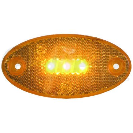 1200A-AMP by PETERSON LIGHTING - 1200A/C/R Oval Side Marker/Outline Lights with Reflex - Amber Side Marker with AMP Shroud