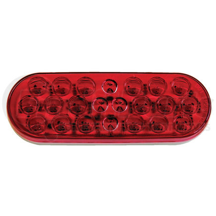 M420RP by PETERSON LIGHTING - Oval Stop, Turn, & Tail Light - Red, Grommet with Plug