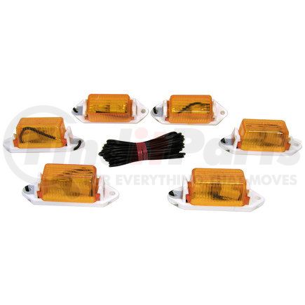 V1076A by PETERSON LIGHTING - Mini-Lite Clearance/Side Marker - 6 Light Amber Kit