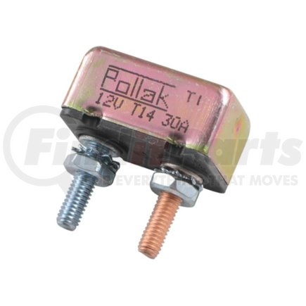 54-130 by POLLAK - Single Pole 30 Amp Thermal Circuit Breaker - No Mounting Bracket