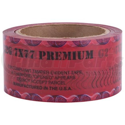 55321 by JJ KELLER - Opened - Premium Tamper Evident Tape - 2"x180' Roll - Red Stock
