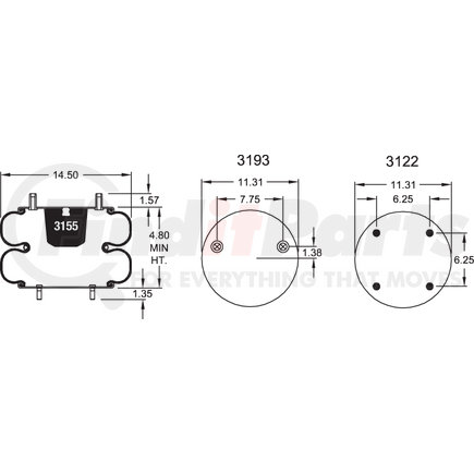 W013586803 by FIRESTONE - 21D2 AIR SPRING