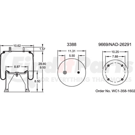 W013585505 by FIRESTONE - 1T19L12 AIR SPRING