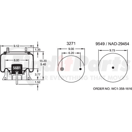 W013588901 by FIRESTONE - 1T15L2 AIR SPRING