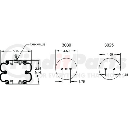 W013586831 by FIRESTONE - Airide Air Spring Double Convoluted 267-1.5