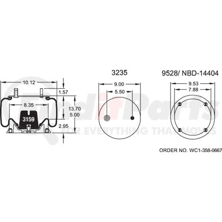 W013588991 by FIRESTONE - 1T15M2 AIR SPRING