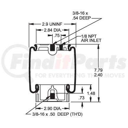 W023587046 by FIRESTONE - Air Spring Sleeve Style