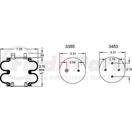 W013583402 by FIRESTONE - Airide Air Spring Double Convoluted 224