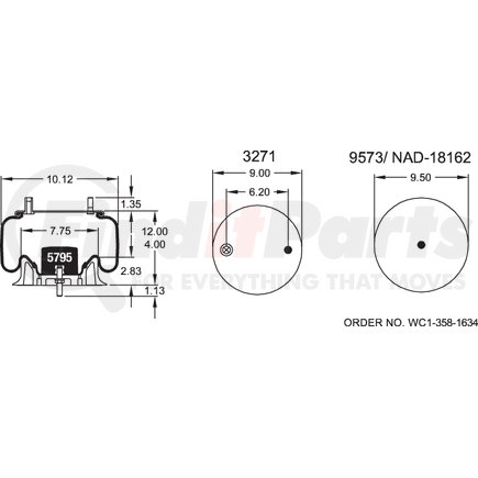 W013588971 by FIRESTONE - Airide Air Spring Reversible Sleeve 1T15M-0