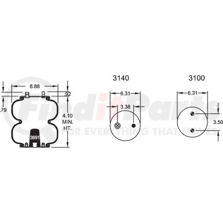 W013586946 by FIRESTONE - Airide Air Spring Double Convoluted 20-2