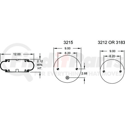 W013587008 by FIRESTONE - Airide Air Spring Single Convoluted 19