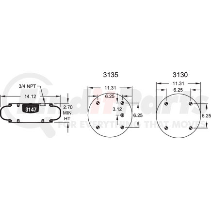 W013587094 by FIRESTONE - Airide Air Spring Single Convoluted 113B-1