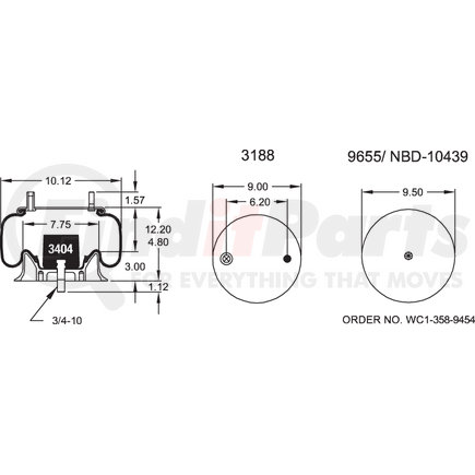 W013588963 by FIRESTONE - 1T15M0 AIR SPRING