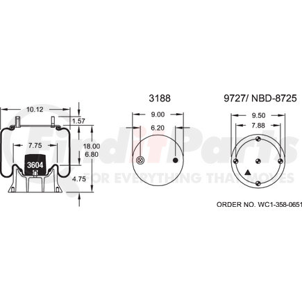 Firestone W013589011 Multi-Purpose Control Cable Airide Air Spring Reversible Sleeve 1T15M-4